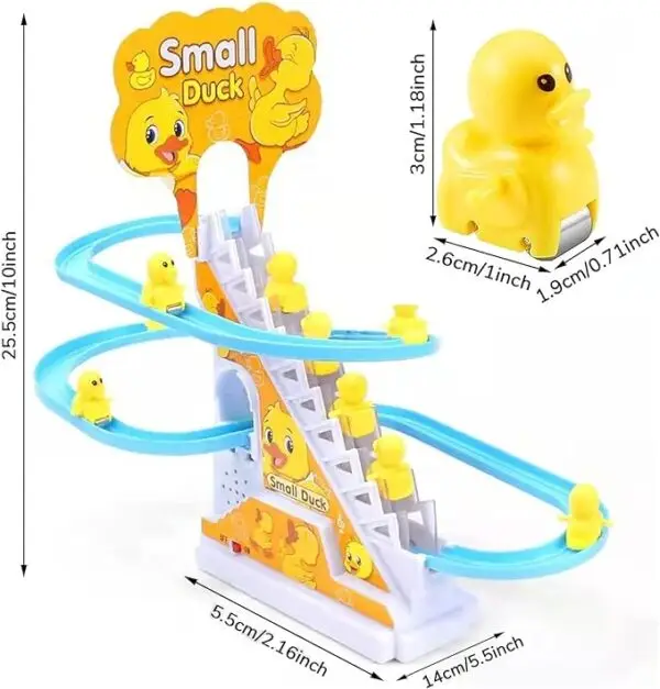 Duck Race Track Toy with Climbing Ducks, Lights & Music – Escalator Toy Set with 3 Ducks Included - Image 5