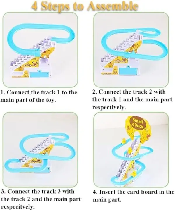 Duck Race Track Toy with Climbing Ducks, Lights & Music – Escalator Toy Set with 3 Ducks Included - Image 6