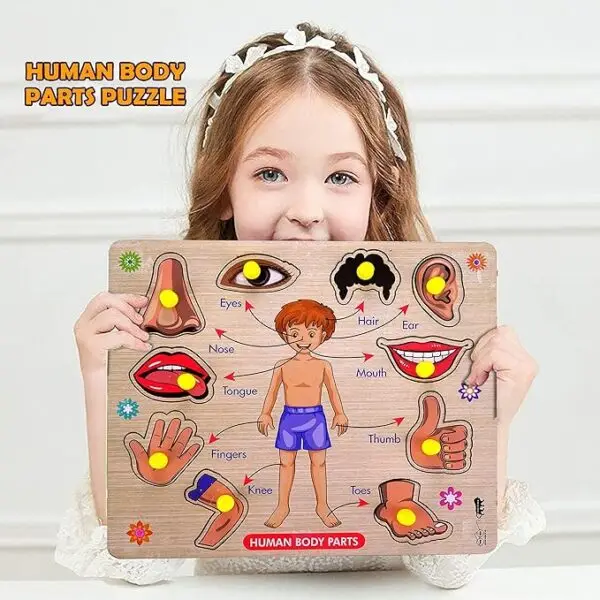 Body Part Puzzle - Wooden Educational Toy for Kids (3+) | Jigsaw Puzzle for Early Learning & Board Game Fun